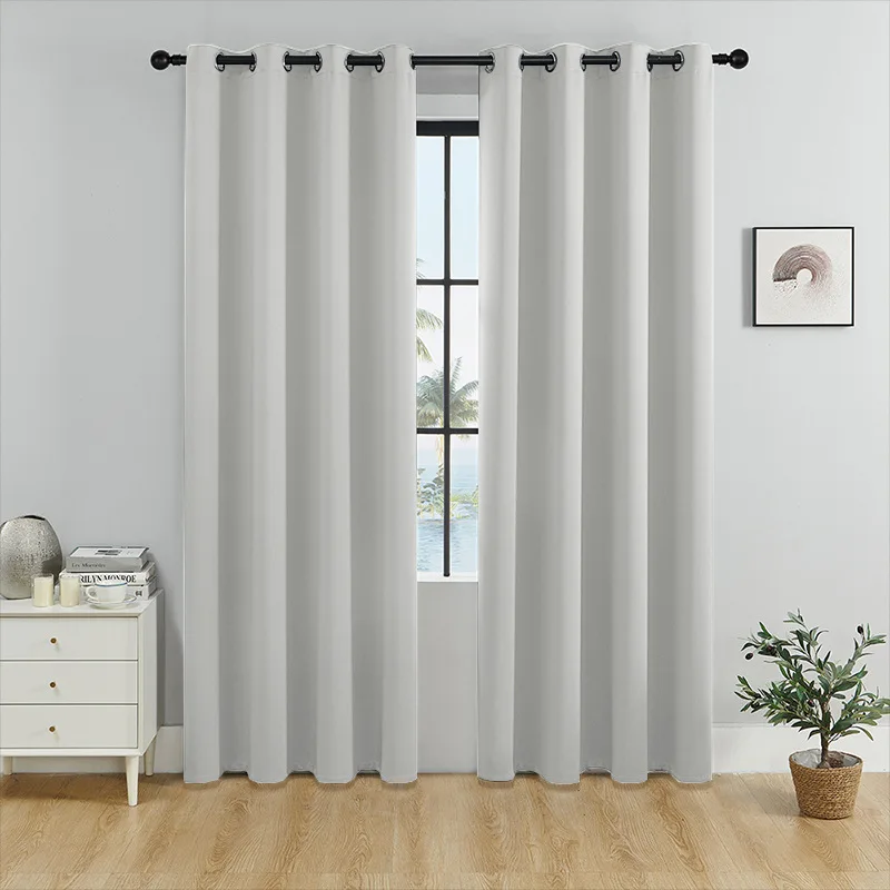 Solid Colors With Three Layers Blackout Thermal Insulated Curtains for Bedroom Living Room Balcony 2PCS Total Privacy Decoration