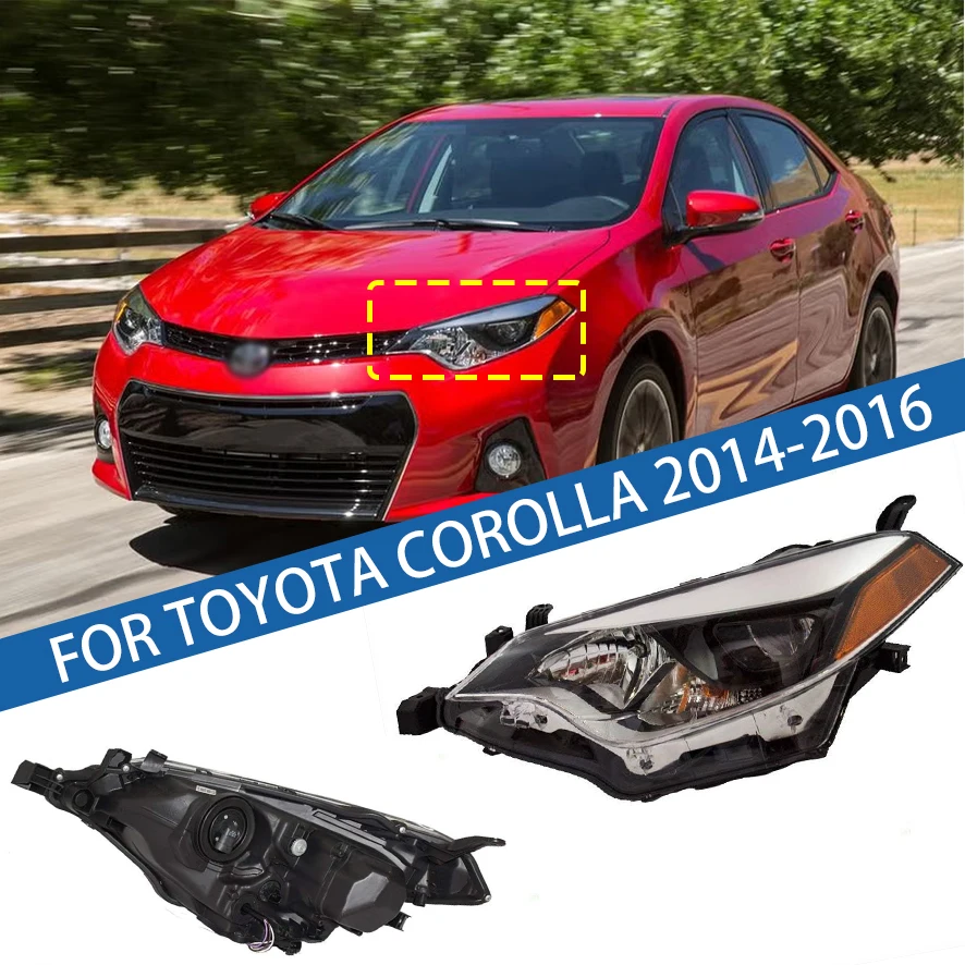 

Для Toyota Corolla 2014 2015 2016, передний бампер, головной светильник, фара дальнего света, указатель поворота