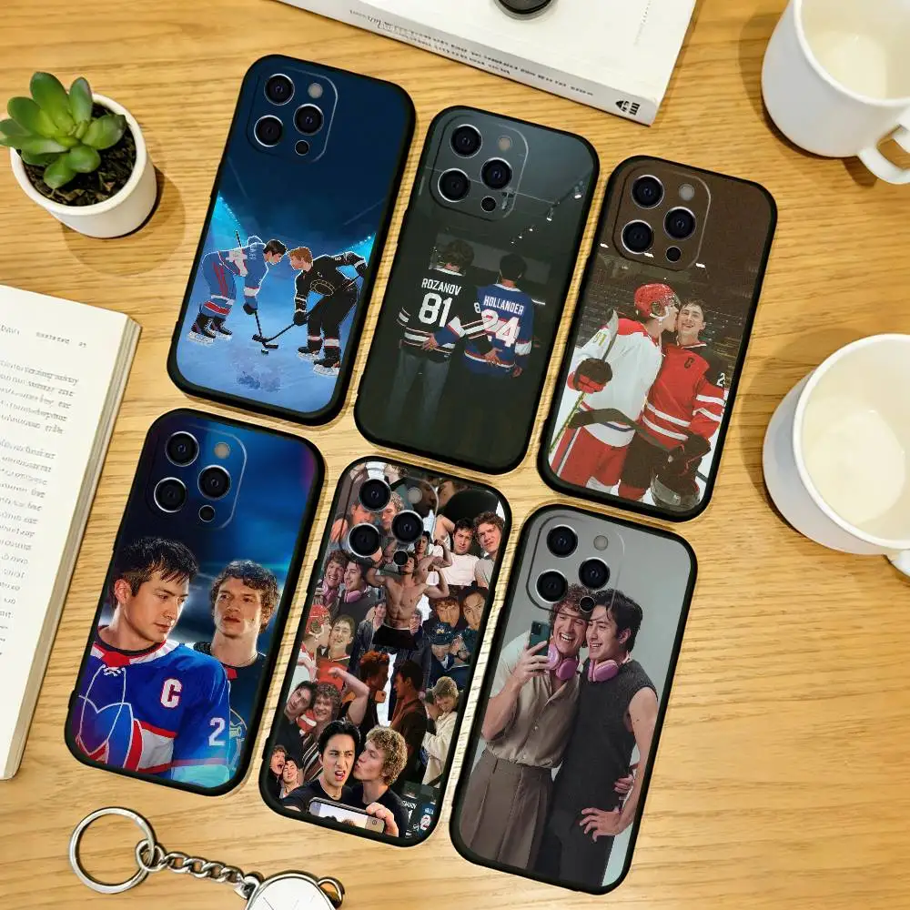 

Heated Rivalry Phone Case For iPhone 17,16,15,14,13,12,11 Plus,Pro Max,XS,Soft Silicone Black Cover