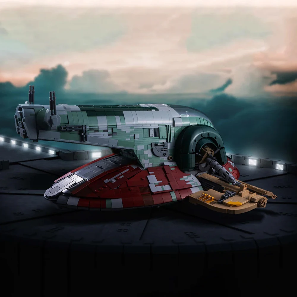 

Строительные блоки Boba Fett's Starship MOC, охотник за головами Space Wars с реактивным рюкзаком, поделка Firespray Patrol для взрослых фанатов