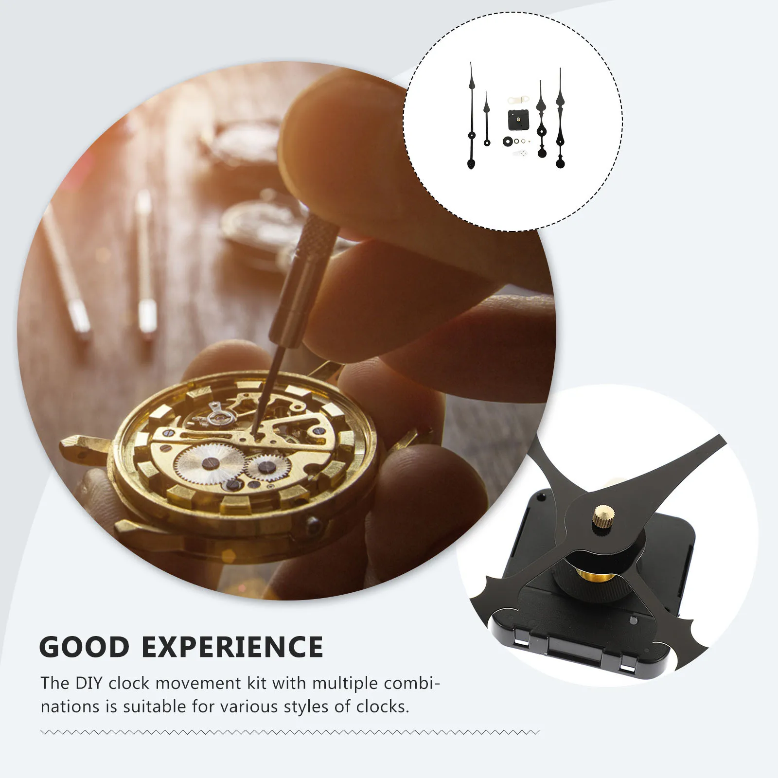 

1Set Delicate Clock Mechanism Plastic Metal High Torque Replacement Movements for Wall Clocks Home Office Classroom Use Clock