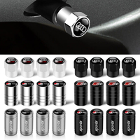 4Pcs Metal Car Styling Wheel Tire Valve Caps Cover Accessories For Audi A6 C7 A7 Q3 Q5 Q7 S3 RS6 RS7 A1 A2 A3 A4 B8 8P B9 8V A5