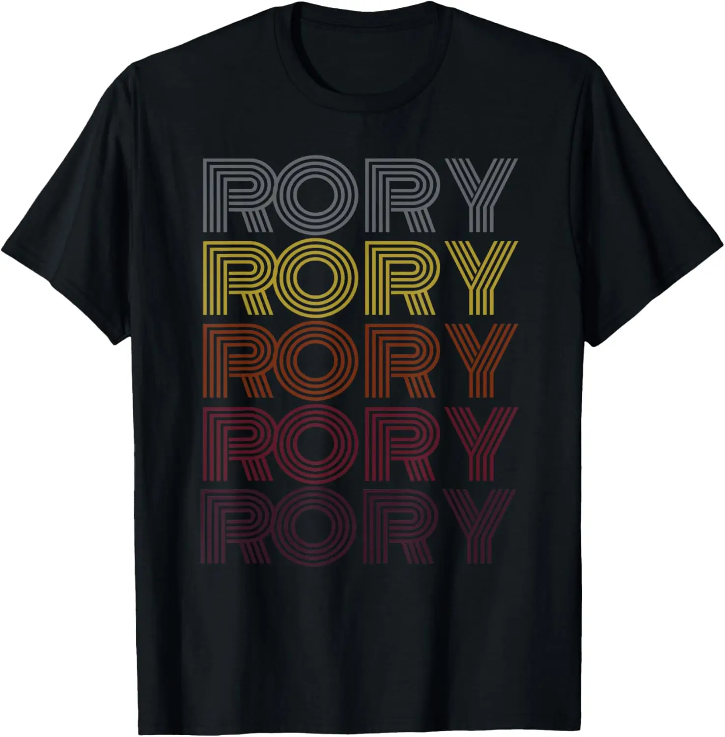 Graphic Tee First Name Rory Retro Pattern Vintage Style T-Shirt