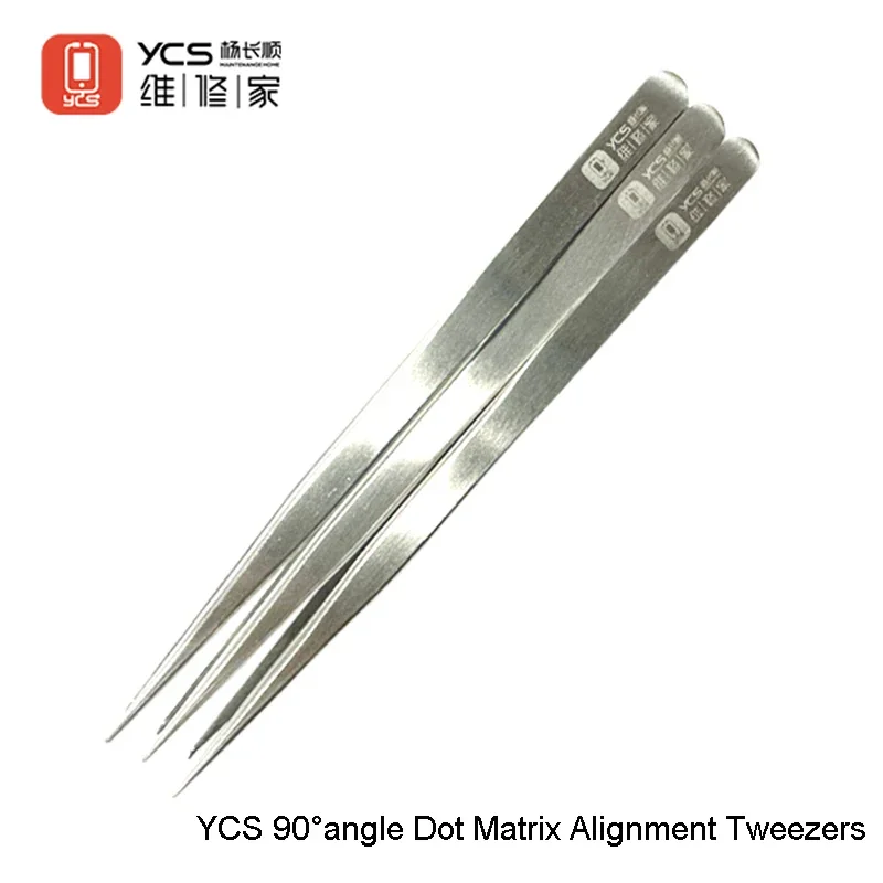 YCS 90 Degree Dot Matrix Positioning High Precision Repair Tweezers for Phone 13/14 Free Open Dot Matrix Repair Tweezers