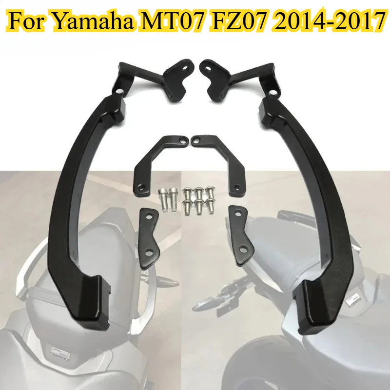 

DONGTING Motorcycle Tail Rear Seat Passenger Pillion Handle Grab Bars Armrest for Yamaha MT07 FZ07 2014 2015 2016 2017