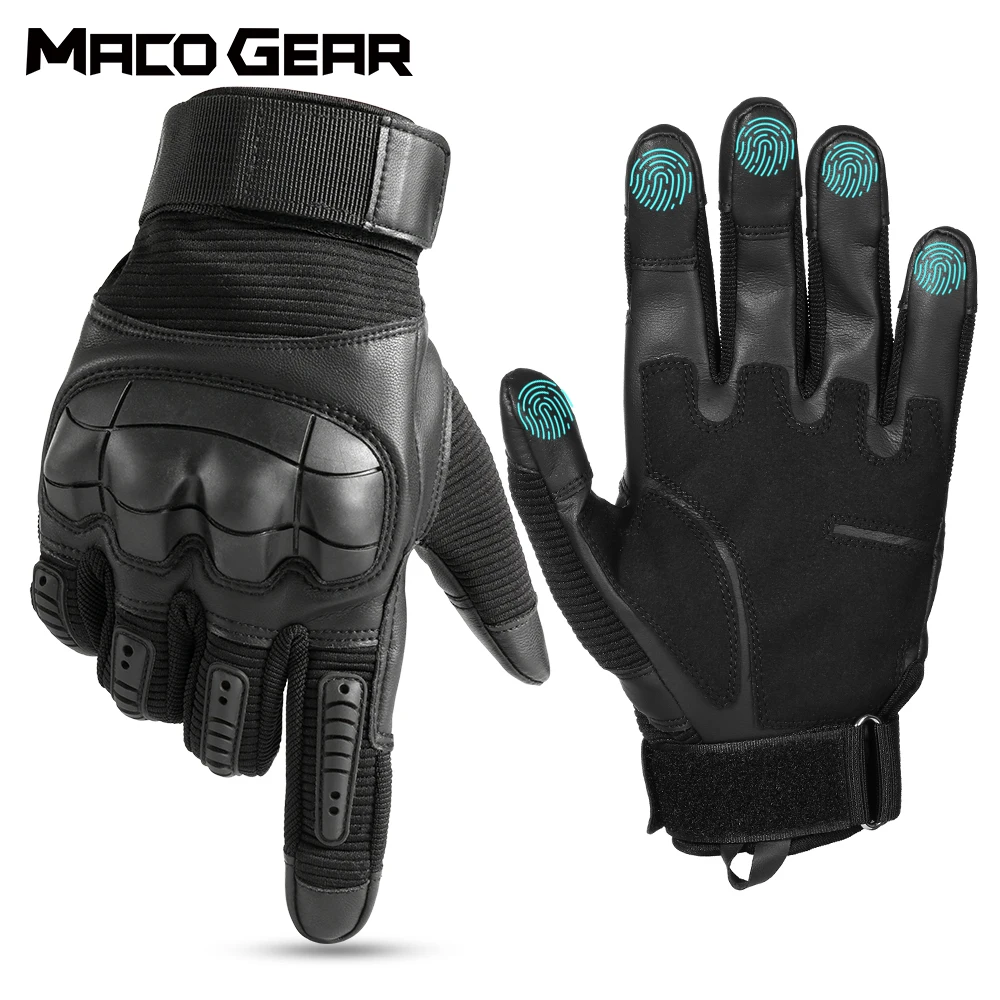 Touchscreen Motorcycle Gloves Motocross Moto Motorbike Pit Biker Enduro Protective Gear Racing Cycling PU Leather Shock-proof