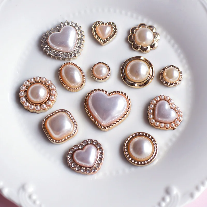 

100 piece set baroque edge pearl love hair accessories hole shoes ABS material wholesale pj