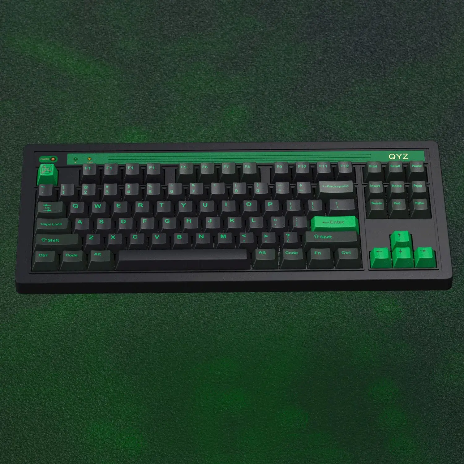 Semiconductor 129 key personality sublimation PBT full set of mechanical keyboard keycaps green 108/61/98