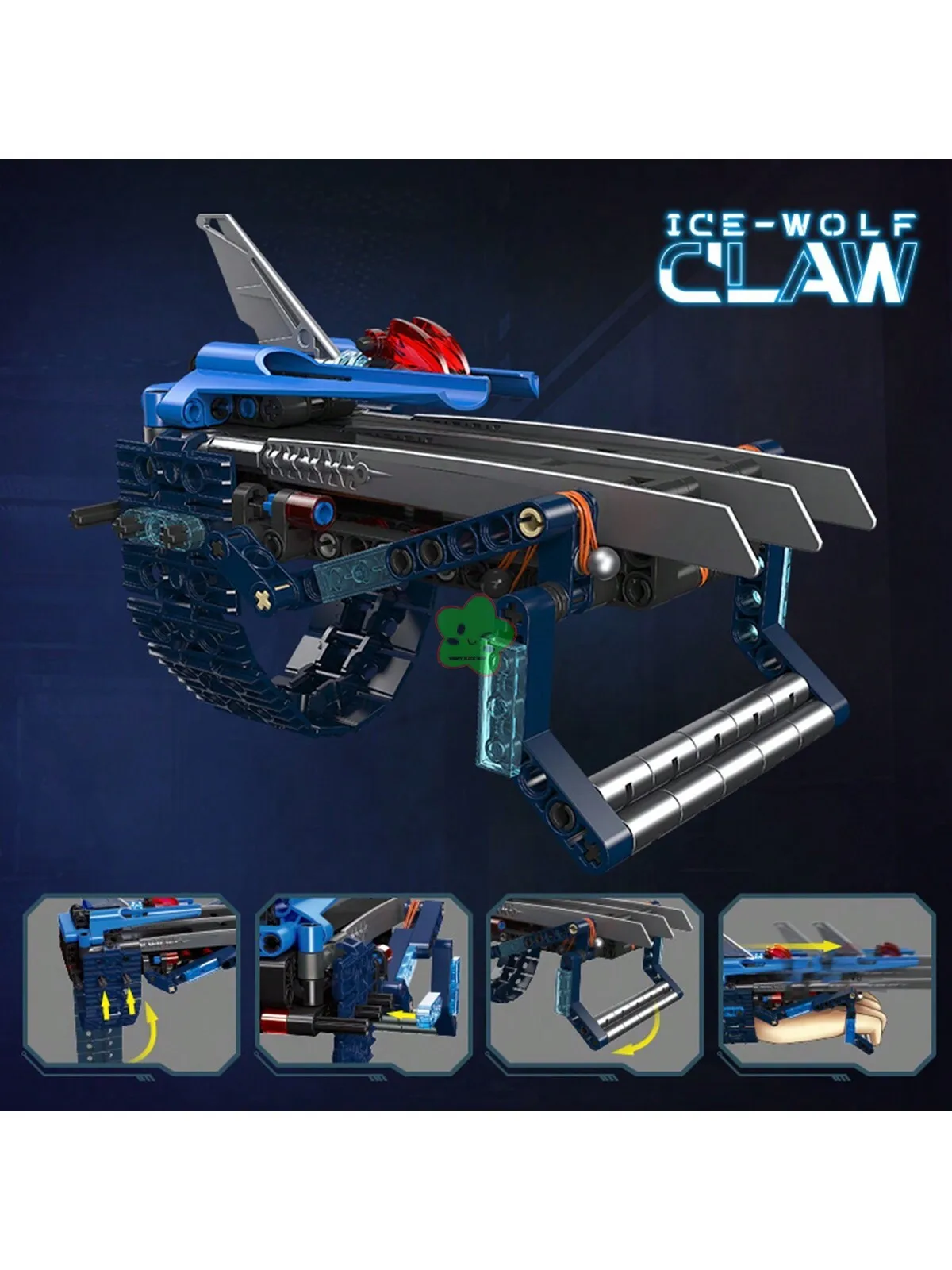 217 pcs Building Blocks Artificial Diamond Ice Wolf Claw Sharp Blade That Boy kid Assembly Brick Toy Thanksgiving/christmas Gift
