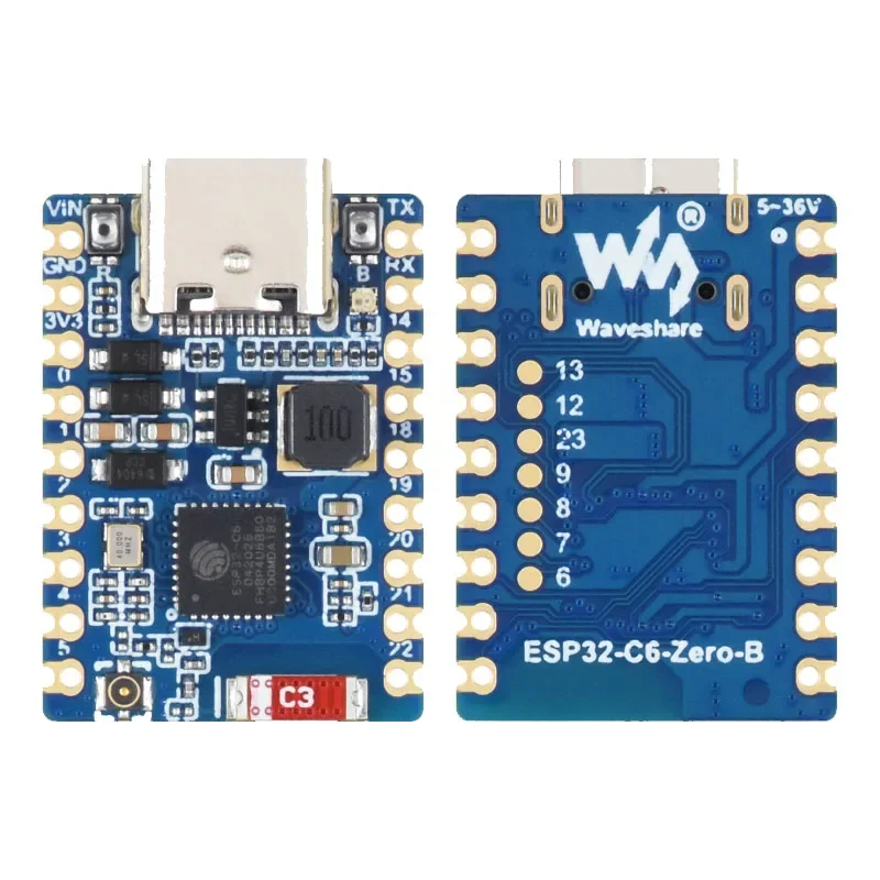 ESP32-C6-Zero-B ESP32-C6 Mini Wi-Fi 6 Wide Voltage Development Board Supports Bluetooth 5 Zigbee 3.0 With ESP32-C6FH8