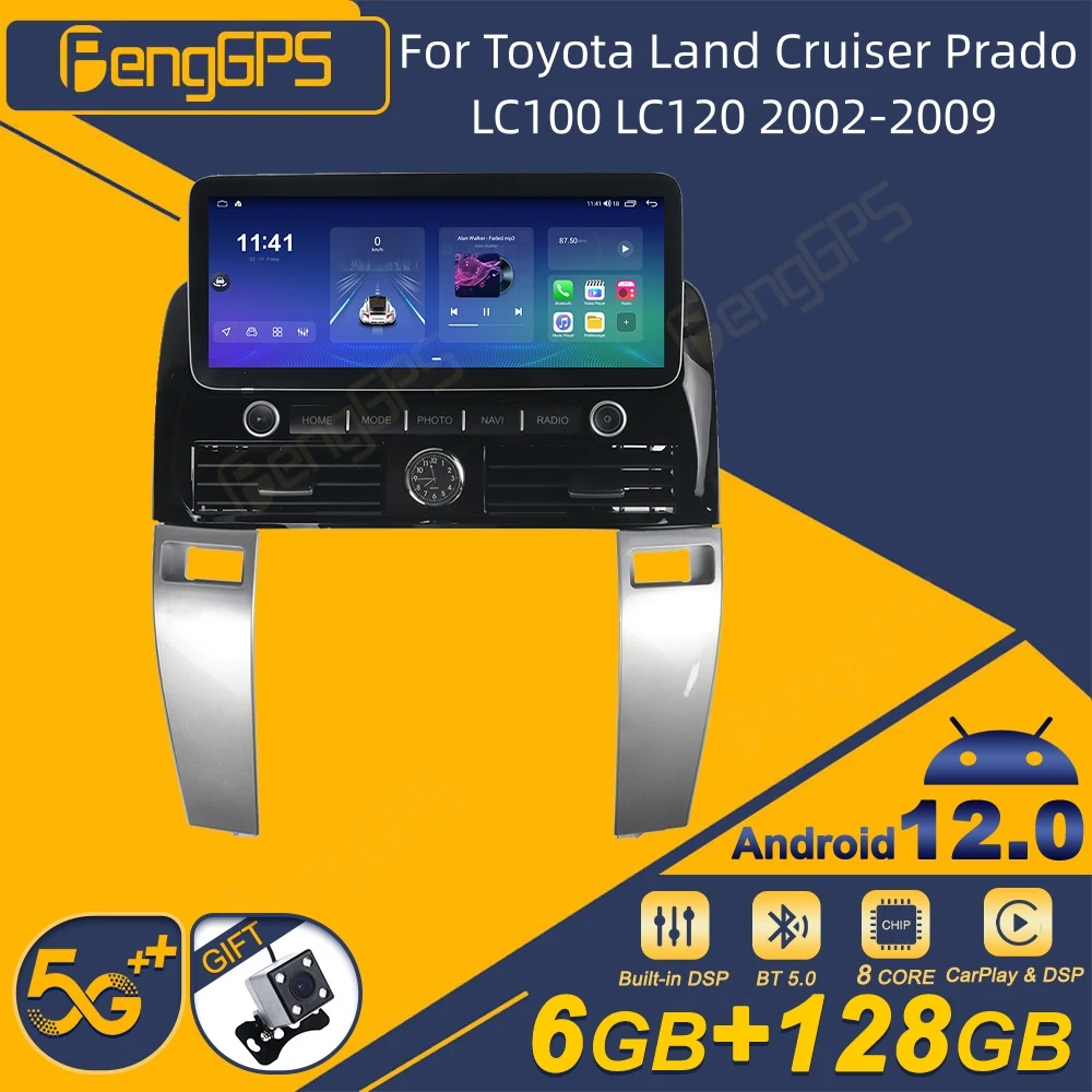 For Toyota Land Cruiser Prado LC100 LC120 2002-2009 Android Car Radio 2Din Stereo Receiver Autoradio Multimedia Player GPS Navi