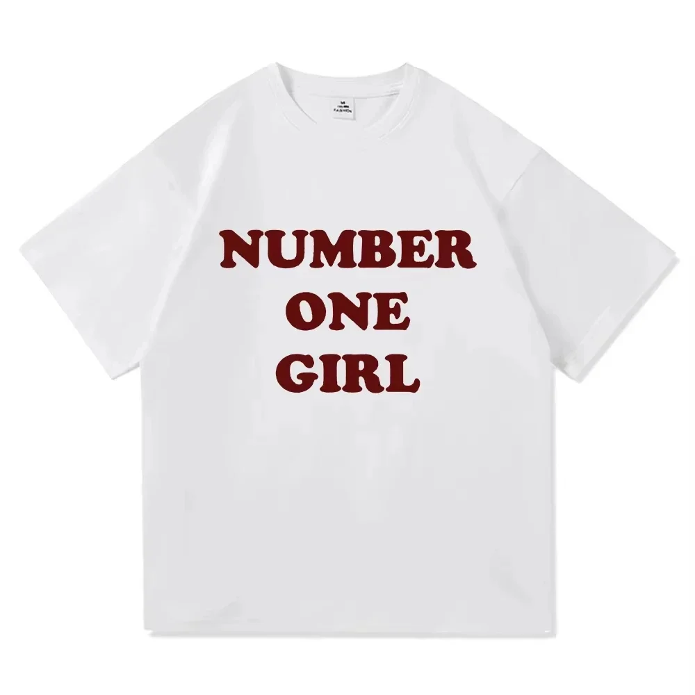 Korean Pop Girl Group Member Rosé T Shirt New Album Number One Girl Same Fashion Top Y2k Harajuku Women's Crew Neck Short Tops