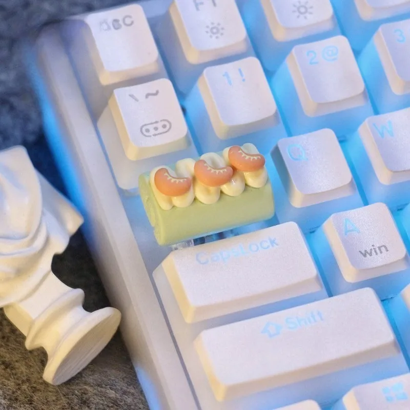 

Оранжевая кастомная кейкап-клавиша в стиле матча, периферийный аксессуар, подарок на день рождения для пары, подходит для механических клавиатур с крестообразным штоком