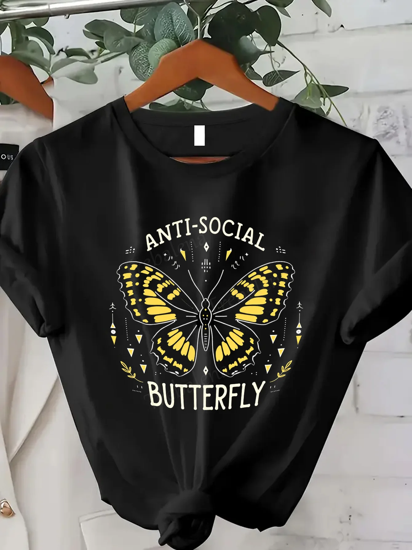 

Women T-shirt Anti-Social Butterfly T-Shirt for Women, Casual Chic Style