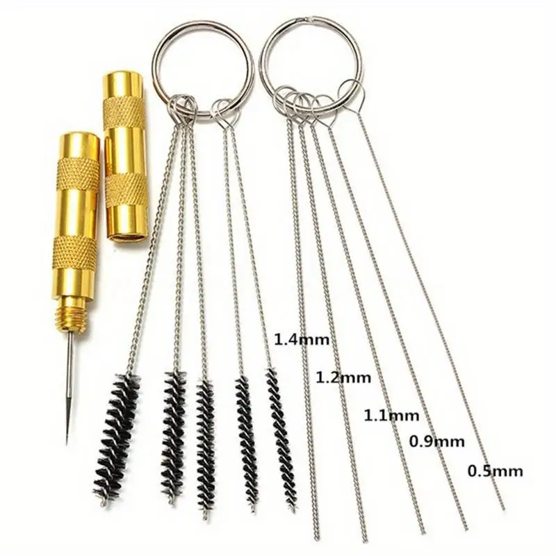 1Set Repair Tool Spray Cleaner Nozzle Brush Assorted Durable Practical Cleaning Kit Stainless Steel Needle Airbrush
