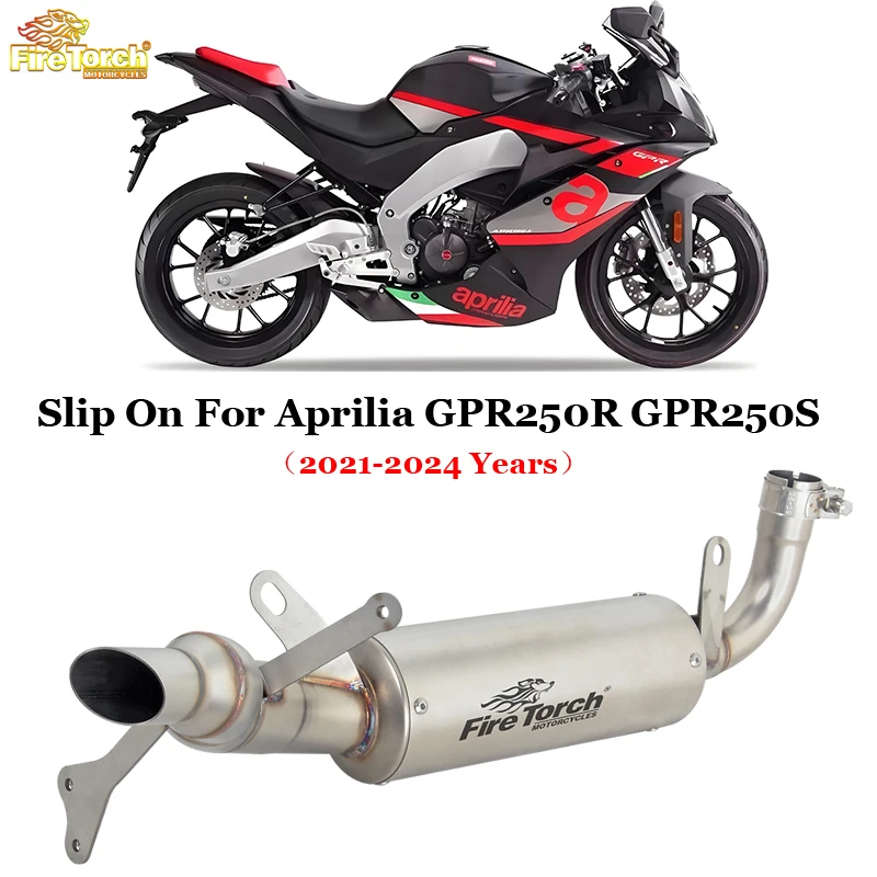 

For Aprilia GPR250R GPR250S GPR250 R S 2021 2022 2023 2024 Motorcycle Espace Exhaust System Middle Link Pipe With Muffler Moto