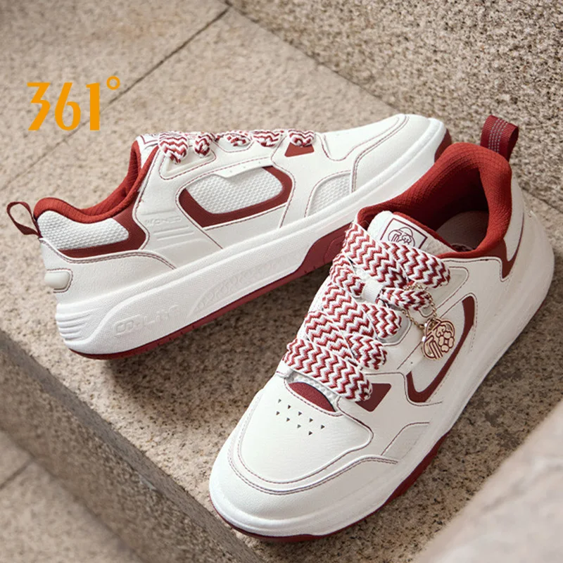 

361 Degrees Men Board Shoes New Synthetic Leather Upper Comfortable Chunky Anti-slip Durable Commuter Sneakers Male 672616614