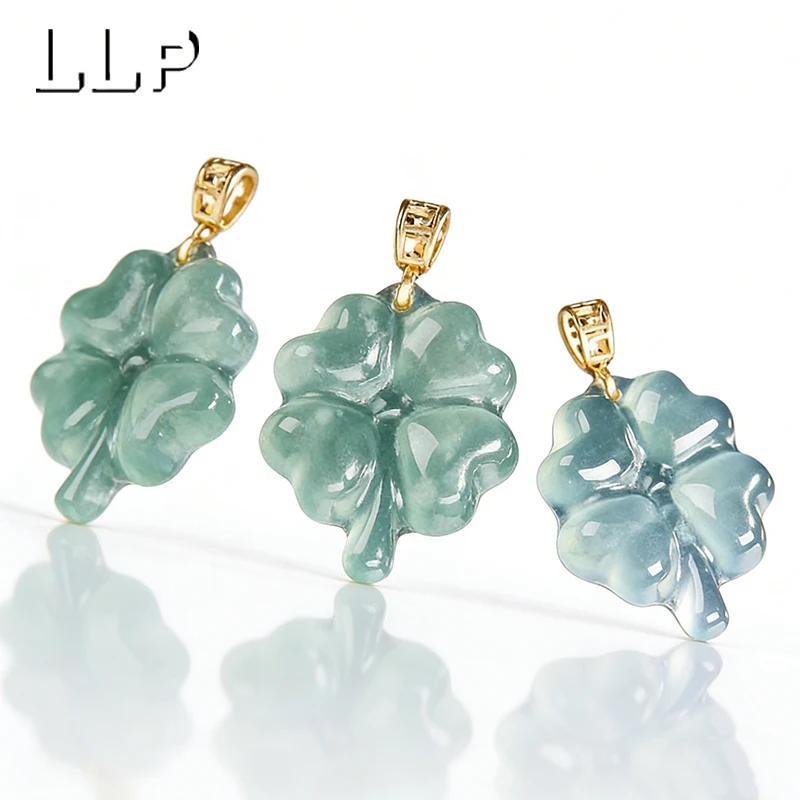 Natürlicher Jadeit-Anhänger in A-Qualität, Blauwasser-Blumen-Design, schlicht, exquisit und modisch, Schmuck-Maskottchen für Mädchen, Festivalgeschenk – Detail 7