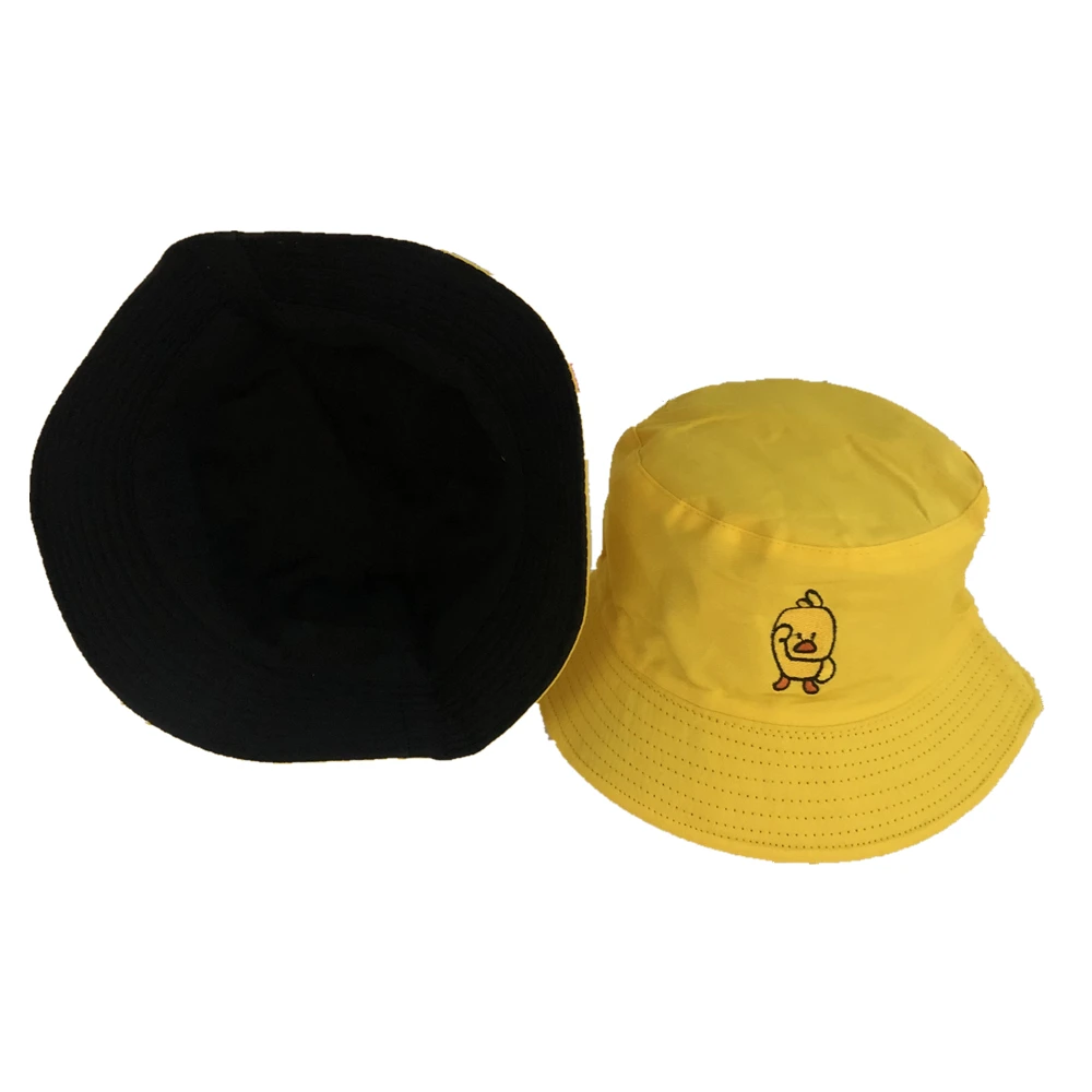 Men Women Duck Bucket Hat Hip Hop Fisherman Panama  Embroidery Cotton Outdoor Summer Casual Swag Cap