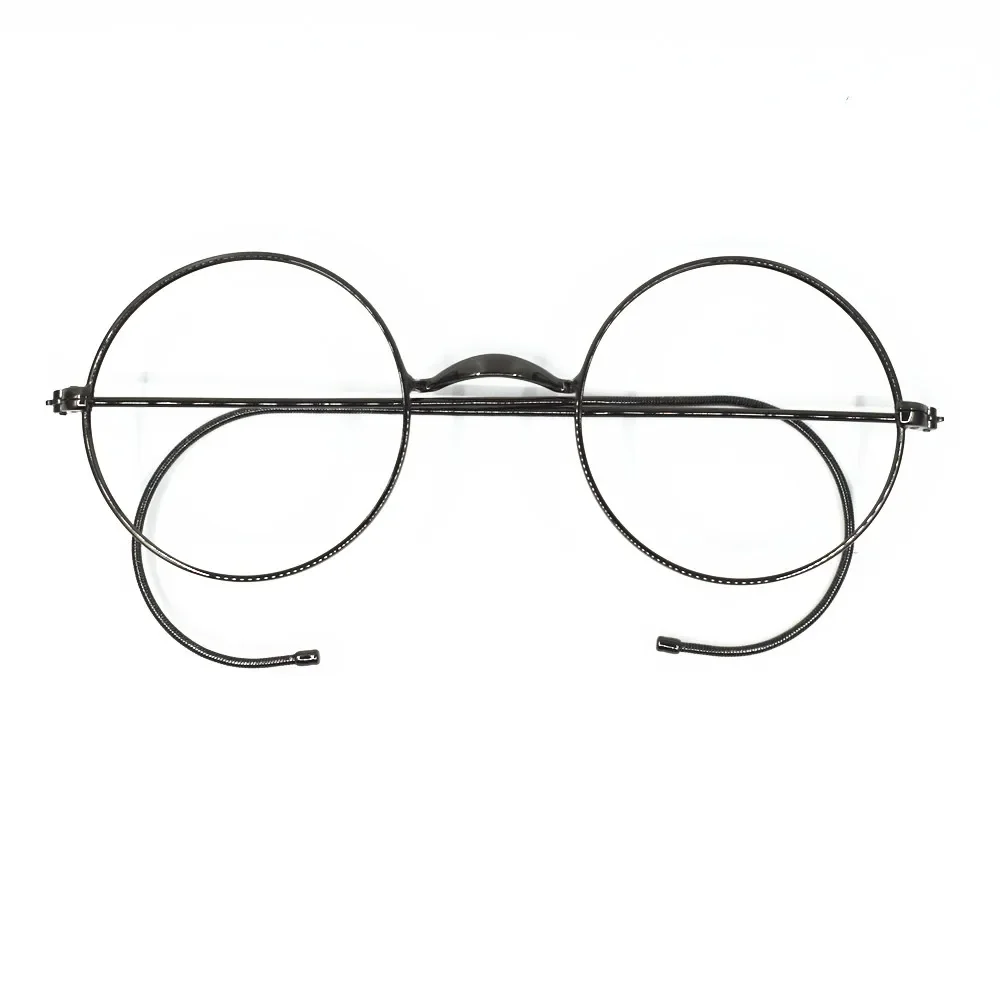 48mm Vintage Round Antique Wire Rim Metal Reading Glasses Full Rim +75 +100 +125 +175 +200 +225 +250 +275 +375 +400 +450 +600