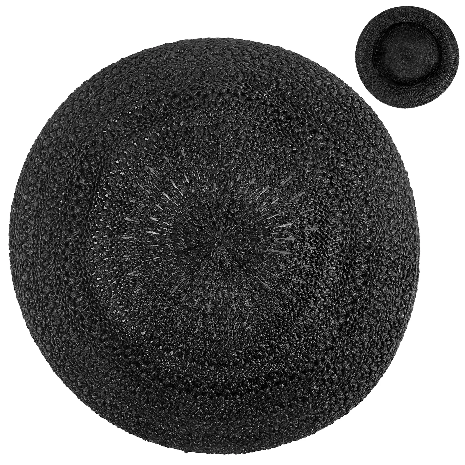 

Vintage Woven Beret Hat Women Summer Hollow Out Fashion Travel Cap Sun Hat For Vacation Outdoor Spring Beach Hats