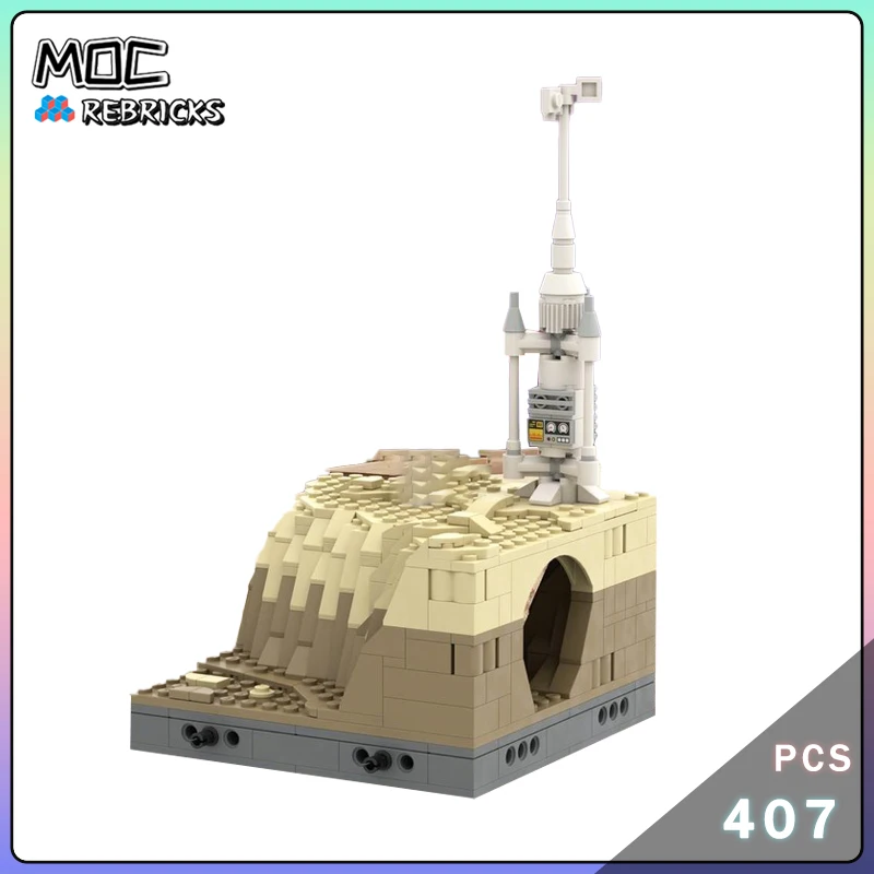 Bloc de construction MOC Tatooine, maison unique, TAT01, humidité, maison de Luke, Lars Homestead, modèle de vaporisateur, briques à monter soi-même, jouets, cadeau