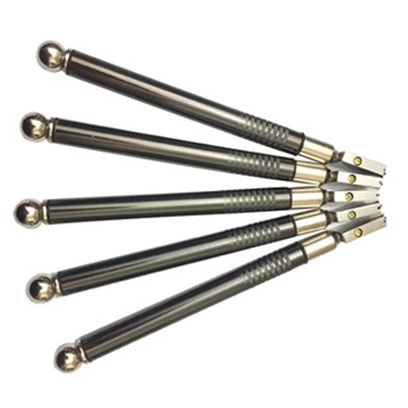 178mm Professional Oil Feed Glass Cutter Diamond Antislip Metal Handle Cutting Tools 5-12mm