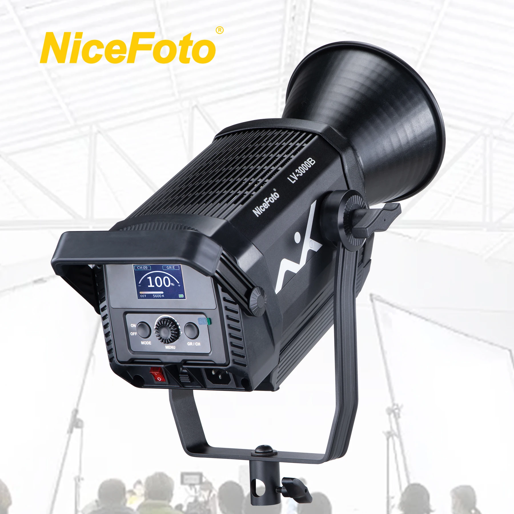 NiceFoto COB 300w Cinematography Video Lighting Film Equipment LED Studio Lights For Photographic Lighting