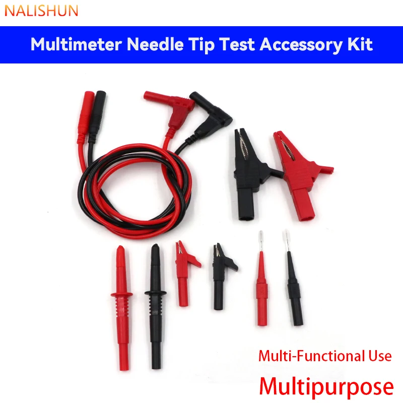 Multimeter Test Leads Kit Multi-functional 4mm banana plug ABS Digital Multi Meter Test Probes Clip Multimeter Test 30Vac-60Vac