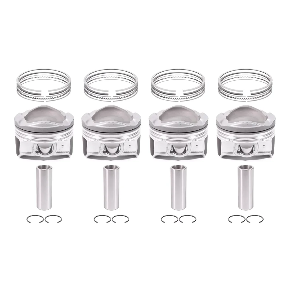 AUTO Engine Part Pistons & Piston Rings Set For FORD VOLVO 1.6L L4 1.6T GAS 1.6 L T EcoBoost Flexifuel B4164 JTDA 2010-2020