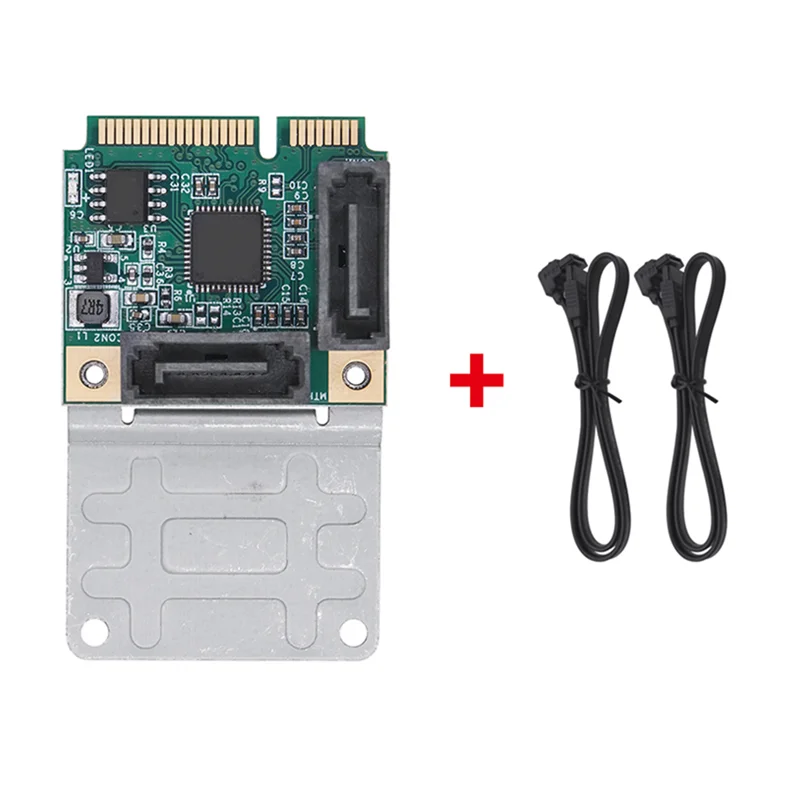AEE7-Mini PCI-E SATA 2-портовая карта контроллера SATA III 6G Mini PCI Express Карта адаптера SATA3.0 Mini PCI Express SSD Простая установка