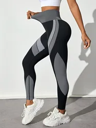 Women's Seamless Yoga Leggings Tummy Control High Waist Soft Stretchy Breathable Scrunch Butt Lifting Gym Workout Pants