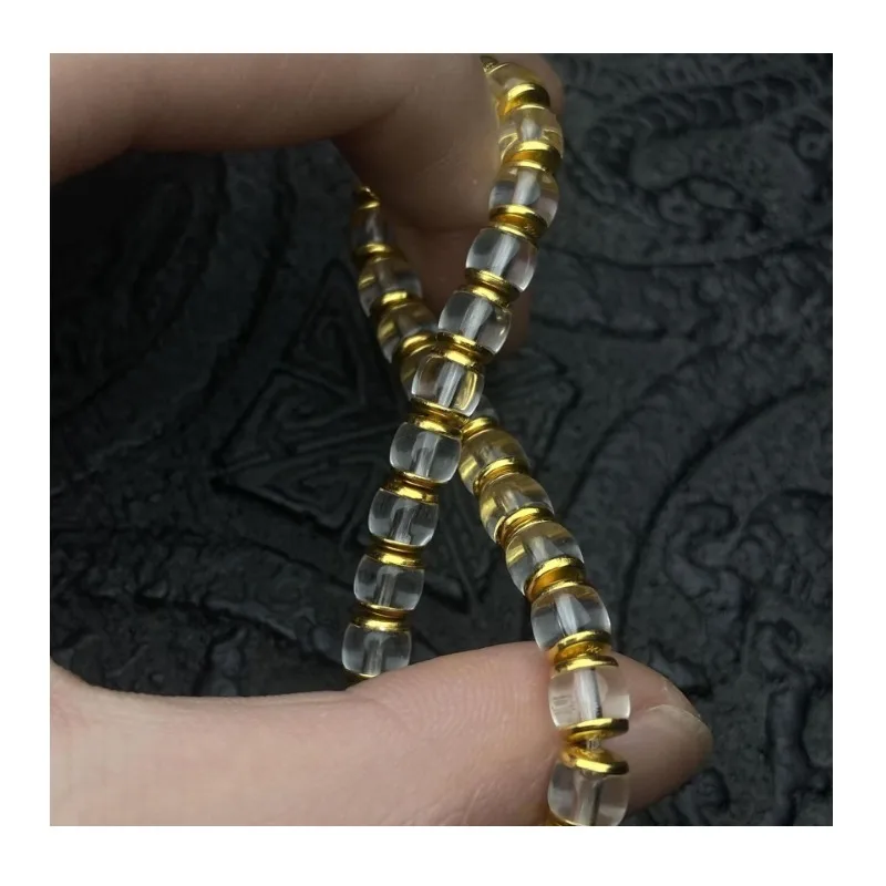 

Gilt Years Bracelet Straight Cut White Crystal Beaded Bracelet Women's High Value Temperament Light Luxury Exquisite Hand White