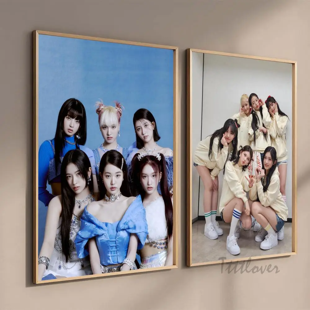 KPOP Girl Group Poster Paper Print Home Living Room IVE Bedroom Entrance Bar Restaurant Cafe Art Painting Decor