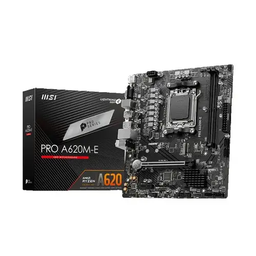 Imagen 2 del producto MSI PRO A620M-E Nuevo Micro-ATX AMD A620 DDR5 6400+(OC) MHz M.2 PCIe 4.0 x16 96G Compatible con AMD Ryzen ™   Serie 7000 AM5