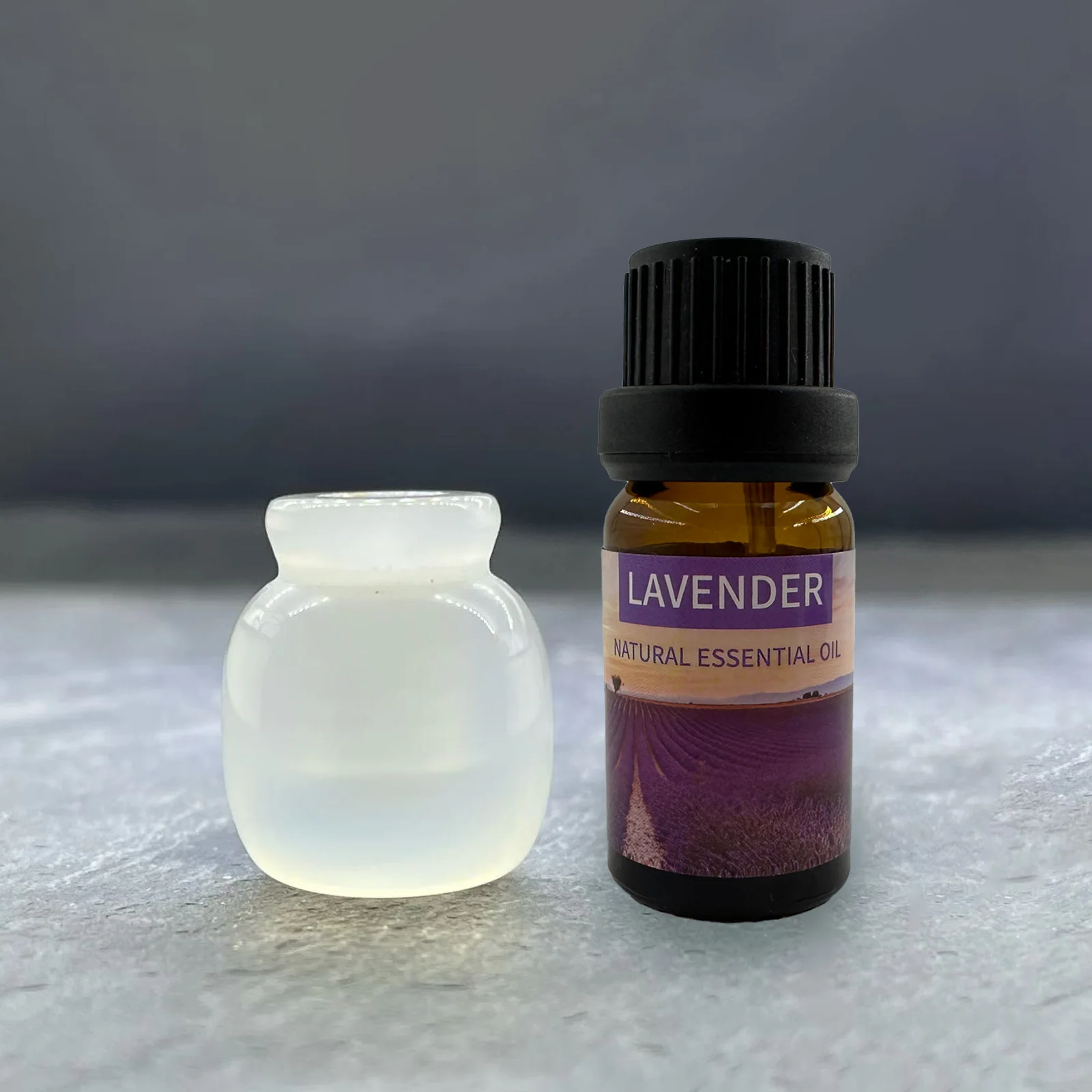 

Natural Agate Gemstone Roller Bottle 5ml - Dual-Use Essential Oil Vial & Mini Planter Desk Decor - Unique Spiritual Accent