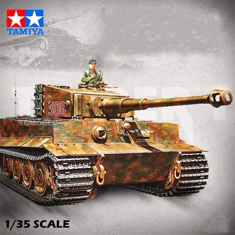 

Tamiya 35146 1/35 Panzerkampfwagen VI Tiger I Sd.kfz.181 бак Ausfuhrunge поздний выпуск Сборная модель набор для взрослых DIY