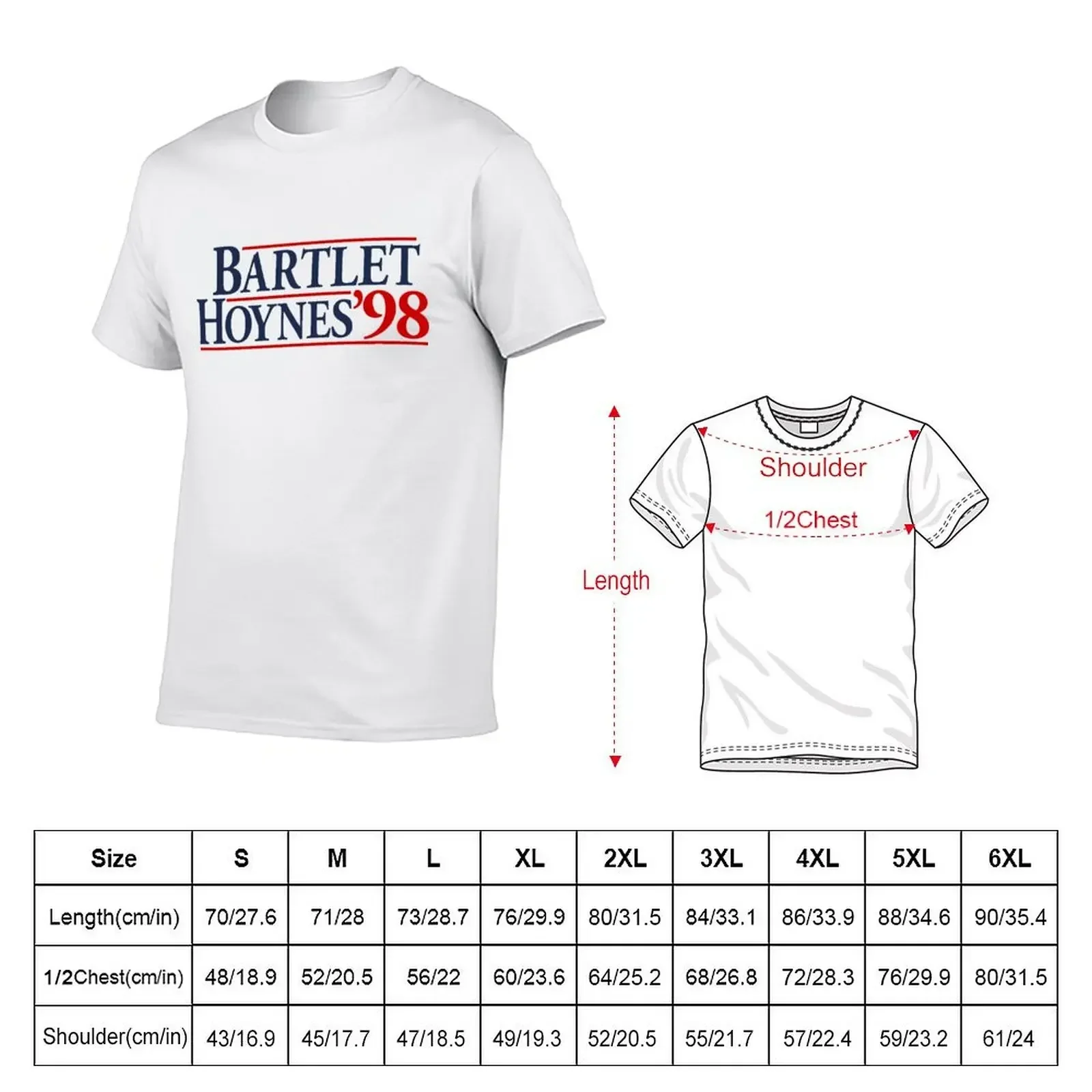 Bartlet for America T-Shirt graphics anime tshirt basketball graphic tees mens big and tall t shirts