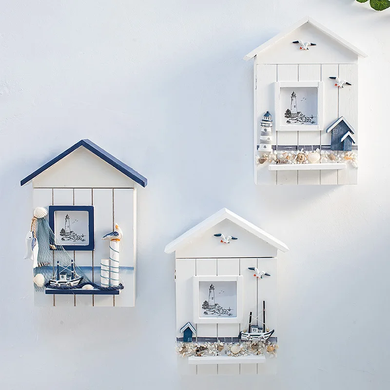 

Creative Ocean Lighthouse Key Box Wall Mounted Key Storage Box Home Wall Decoration Accessories Living Room Decoration