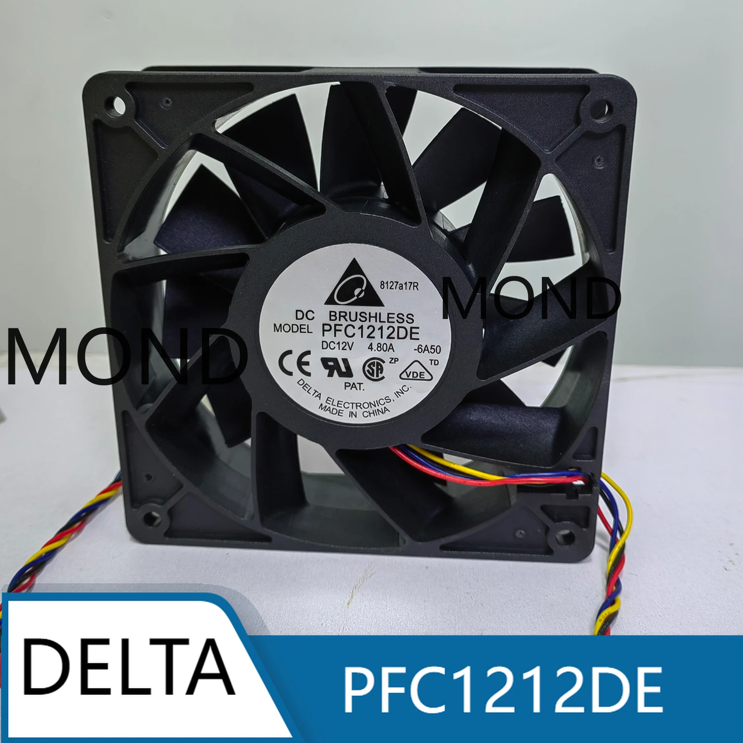 

Delta PFC1212DE Cooling Fan 12038 12CM 12V 4.8A Ultra Violent Industrial Equipment Server Fan