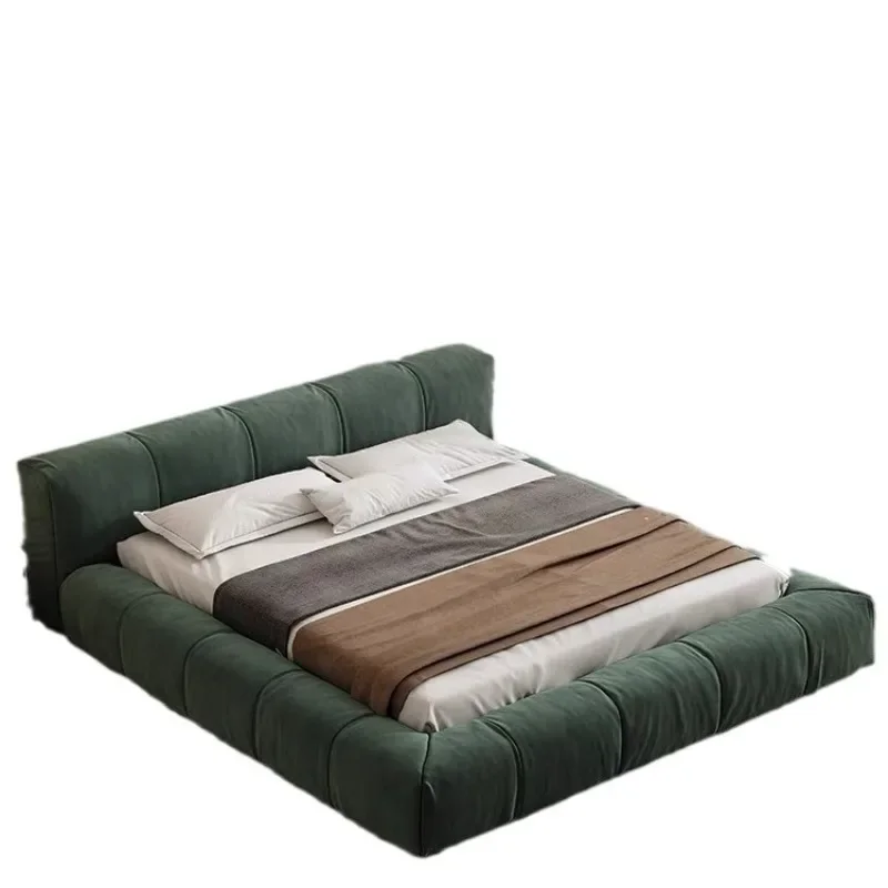 

floor-to-ceiling Nordic light luxury double fabric technology cloth puff short bed