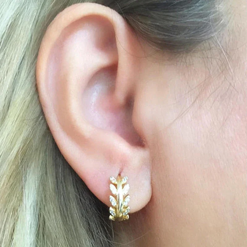 925 Sterling Silver Ear Needle Plant Leaf Coconuts Pendant Hoop Earrings for Women INS Style Minimalist Earrings Fashion Jewelry