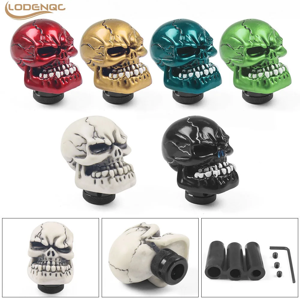 Car Modification Skull Universal Gear Shift Knob Sport Lever Gear Stick For Manual Transmission Head Lever Auto Parts