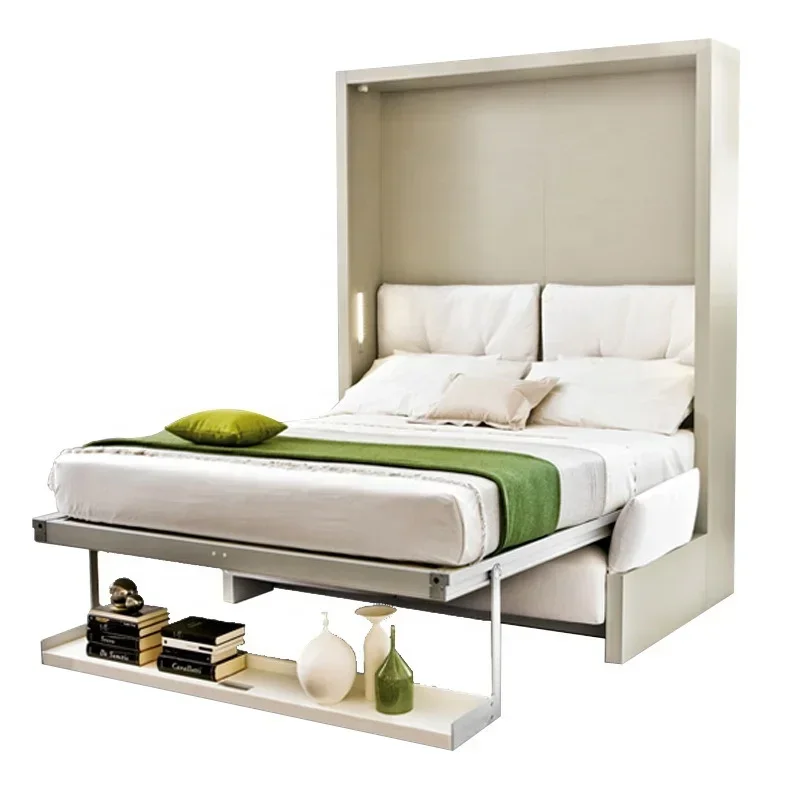 Wall Murphy Bed Folding Versatile Integrated Bed with Wardrobe Sofa Bedroom Furniture