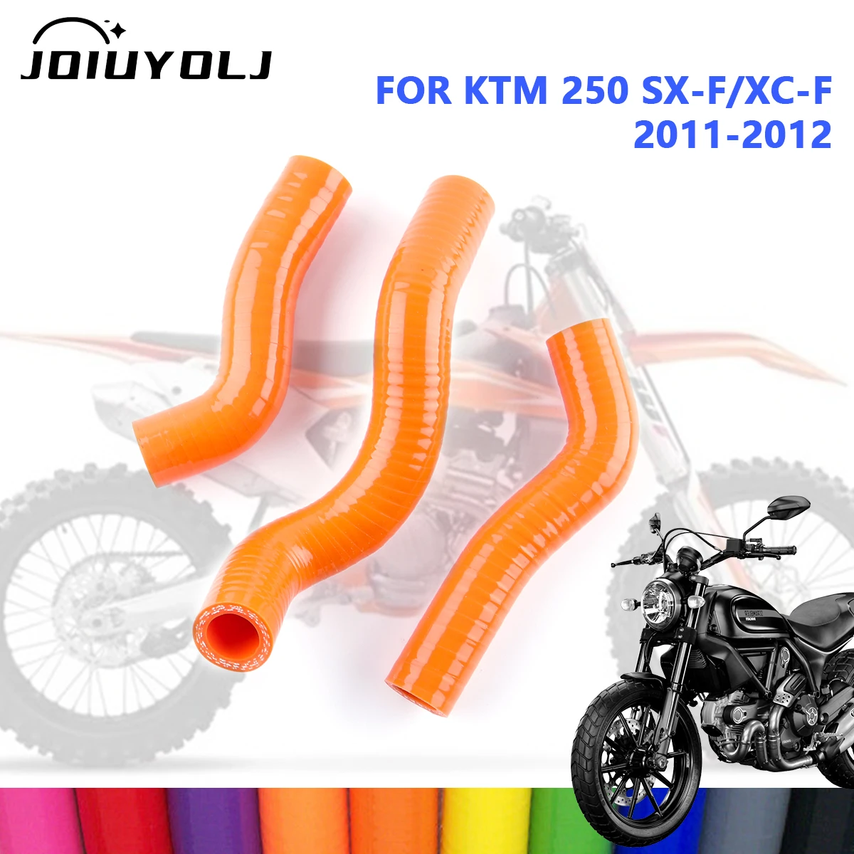 

For 2011-2012 KTM 250SXF SXF/SX-F/XC-F 0 3Ply Silicone Radiator Hose Pipe Kits 3Pcs
