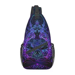 India Mandala Zen Buddha Crossbody Sling Bag Cool Chest Bag Mandala Psychedelic Shoulder Backpack Daypack Travel Hiking Travel