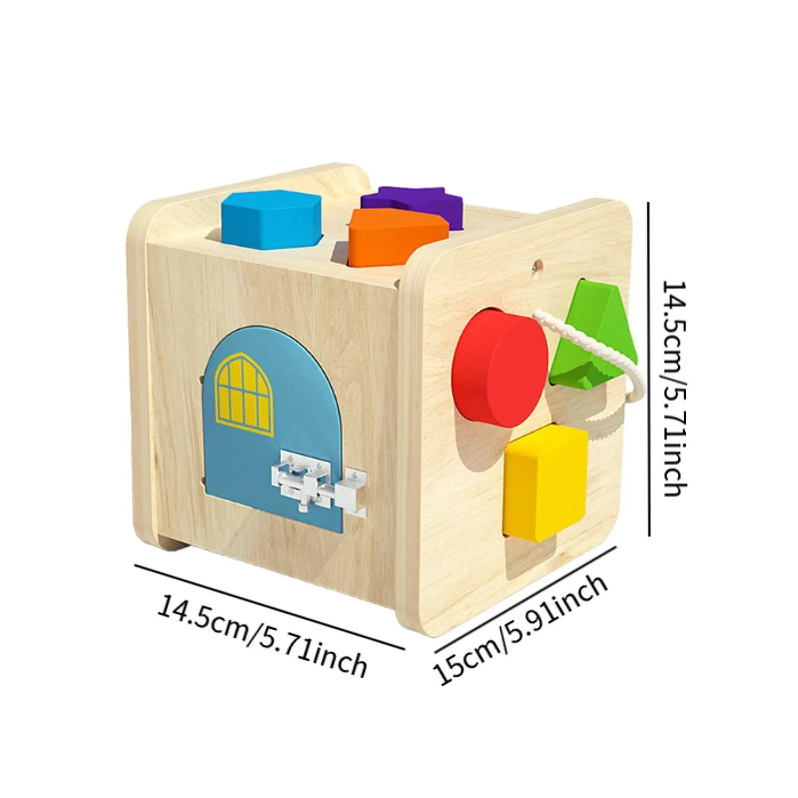 Shape Matching Toy Geometric Shape Toy Early Learning Montessori Colorful Cube Blocks Sorter for Children Party Favors Gifts