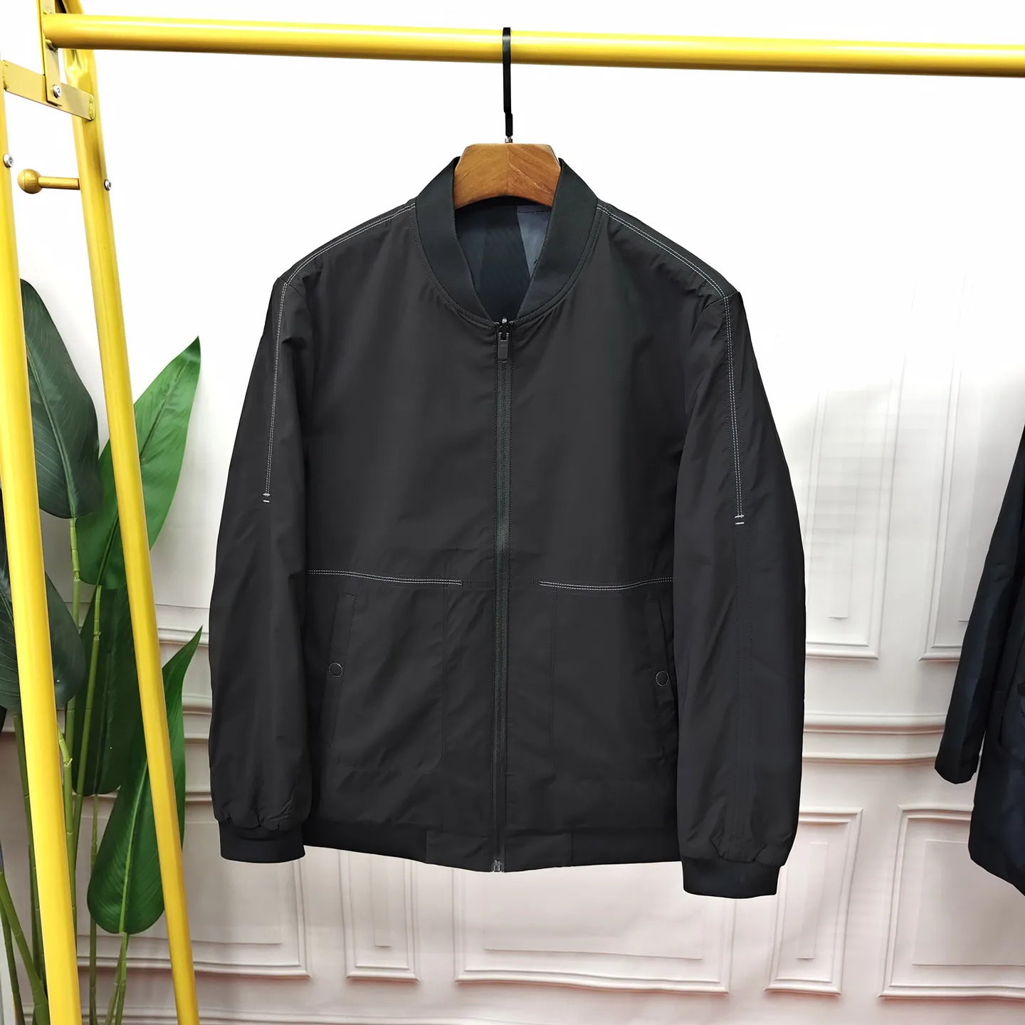 

Двусторонняя одежда, мужская камуфляжная куртка с бейсбольным воротником, повседневная весна-осень, модная городская одежда для поездок на работу, Thiened Poly...