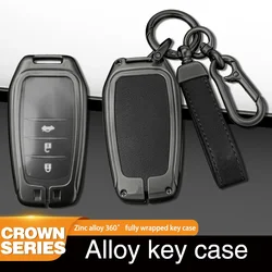 Zinc Alloy Car Key Cover Case For Toyota RAV4 Highland Coralla Hilux Fortuner Land Cruiser Camry Crown Keychain Accessories