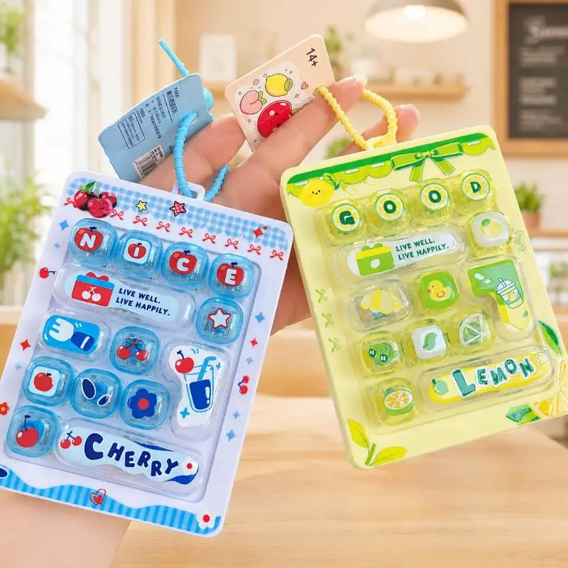 14 lustige Anti-Stress-Tastenkappen, Schlüsselanhänger, niedliche Mini-Tastatur-Tastenkappen, Zubehör, einzigartiges Fidget-Spielzeug für Büroangestellte, zur Stressbewältigung. – Detail 4